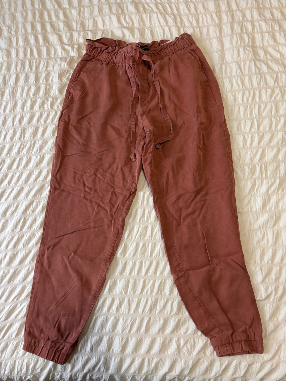 Banana Republic Casual Drawstring Jogger Pants - Rust